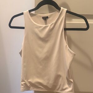 Express Cream High-Neck Sleeveless Tank